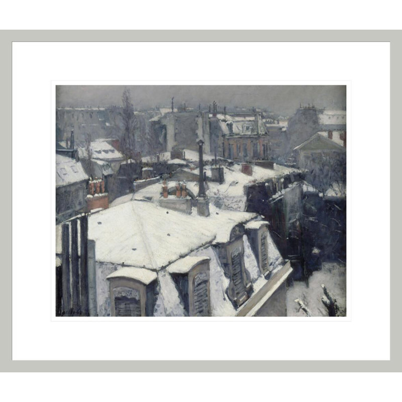 Vue de toits (Effet de neige) dit Toits sous la neige par Gustave Caillebotte, H 17,75 po x l 20,84 po