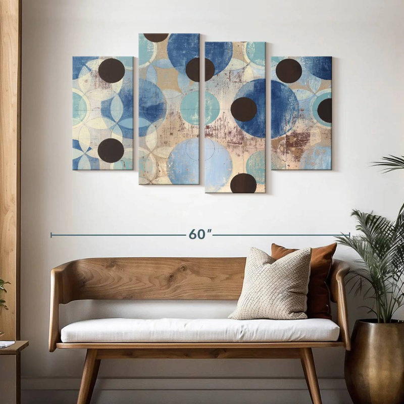 Avery Blue Dots, 32"H x 52"W