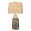 Ensemble de 2 lampes de table Bora, abat-jour en jute, céramique brune, blanc vieilli-125317833-125317834