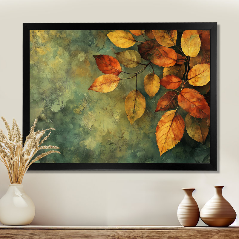 «Leaves Brown Forest Tranquility III - Leaves», impressions encadrées, Reproduction encadrée d'une seule photo