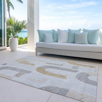 Tapis intérieur / extérieur gris Elas