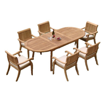 Masten 7 Piece Teak Dining Set by Rosecliff Heights