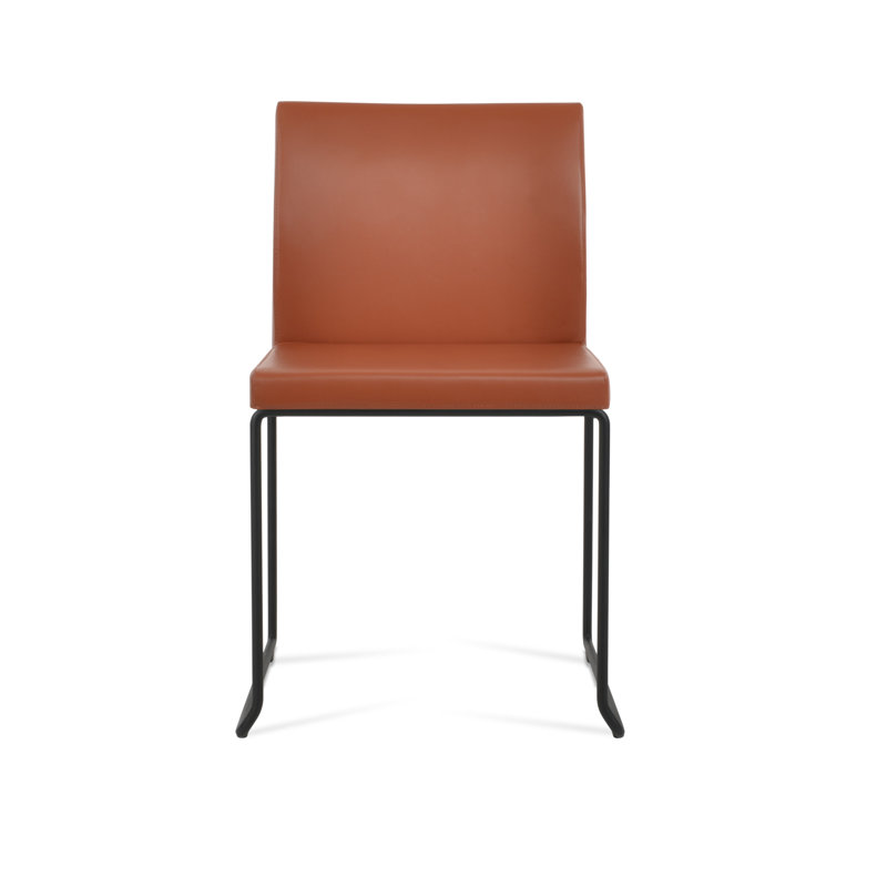 Aria Stackable Dining Chair, Black, Caramel PPM