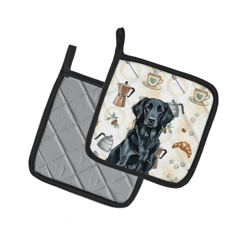 Paire de porte-cafetières noirs à revêtement plat Retriever