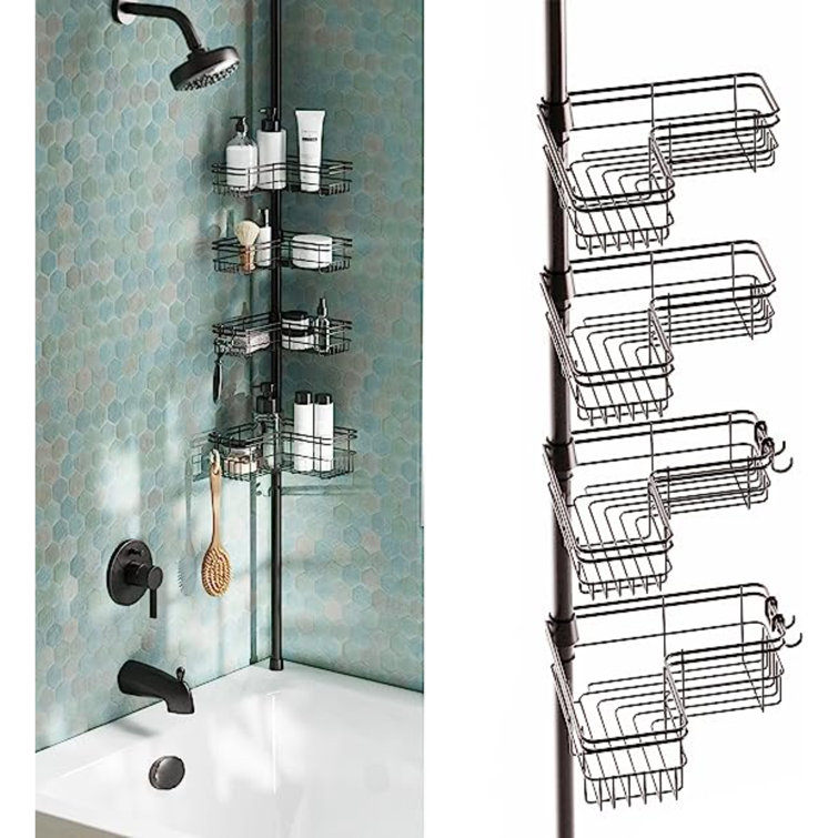 Libretti Tension Pole Stainless Steel Shower Caddy Rebrilliant Finish: Bronze