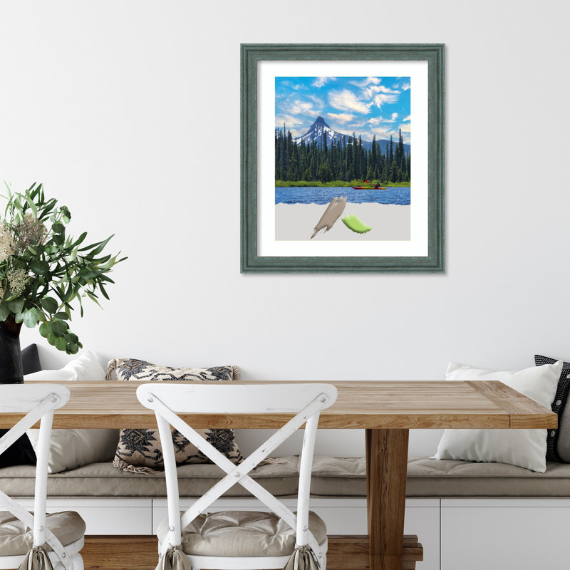 Cadre photo simple en bois Jacobie, 20 po x 24 po, Bleu sarcelle