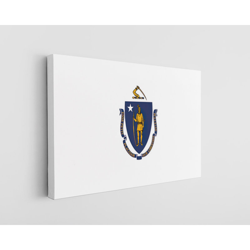 «Massachusetts State Flag USA Flags», photographie sur toile tendue, L 45 po x H 30 po