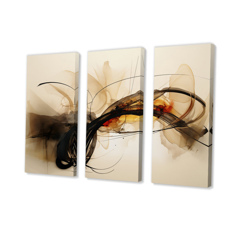 Ensemble de décorations murales Conversations Of The Earth Dynamic Shapes VII - Abstract Shapes, H 28 po x l 36 po x P 1 po