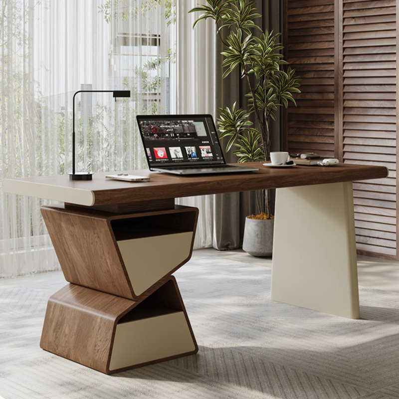 Bureau 47,24 po de style Renaissance brun minimaliste, H 29,53 po x l 47,24 po x P 27,56 po