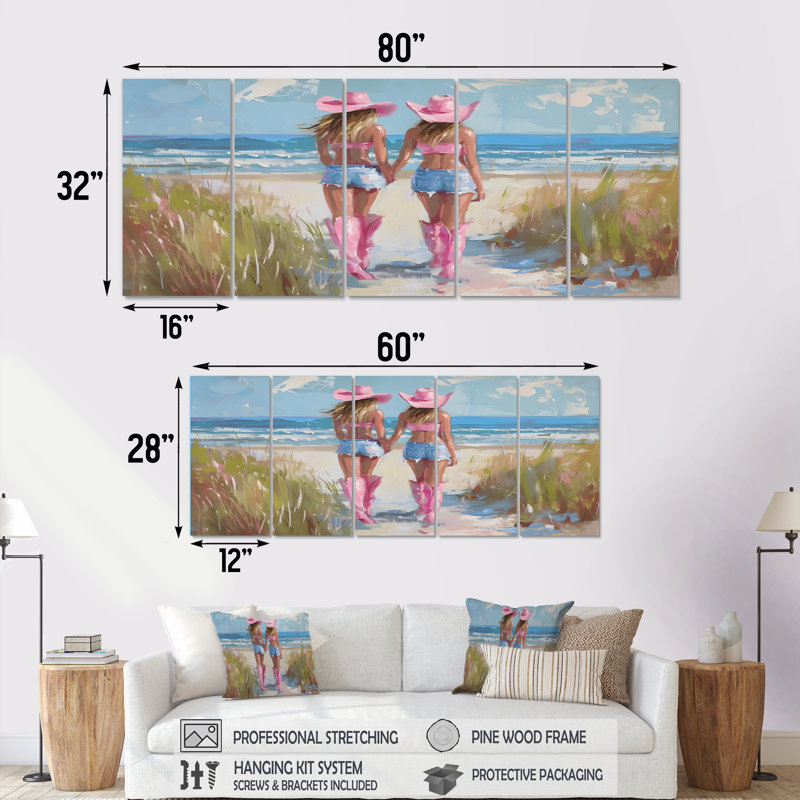 «Cactus Potting Garden Arrangements», ensemble d'art mural sur toile cactus floral, H 28 po x l 60 po