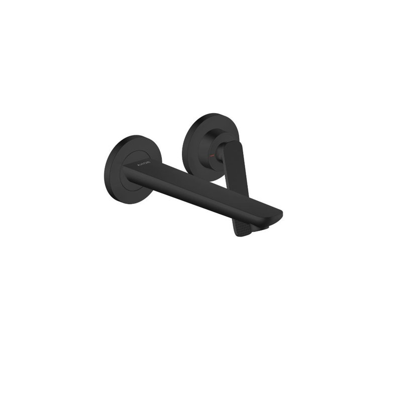 AXOR Citterio C Wall-Mounted Single-Handle Faucet- Cubic Cut, 1.2 GPM, Matte Black