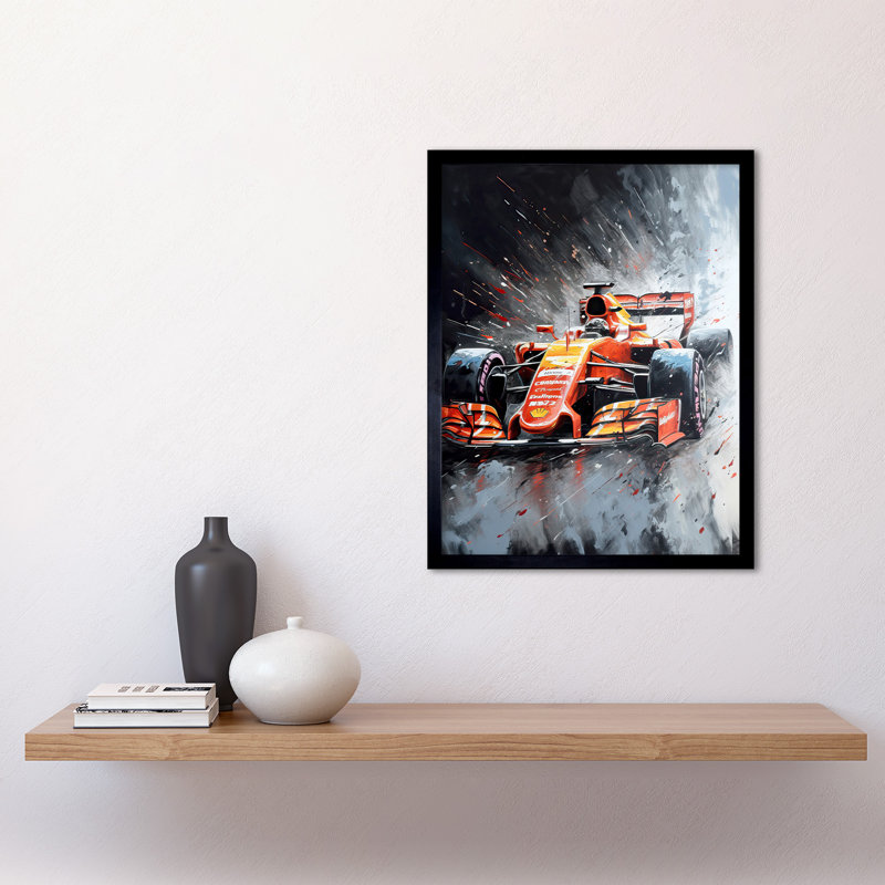 Race Car And Driver Grand Prix - Single Picture Frame Print