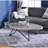 Weathered Gray Oak & Metal Finish Coffee Table