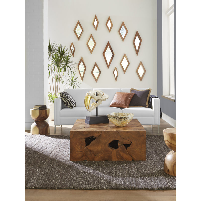 Teak Chunk Solid Wood Block Coffee Table
