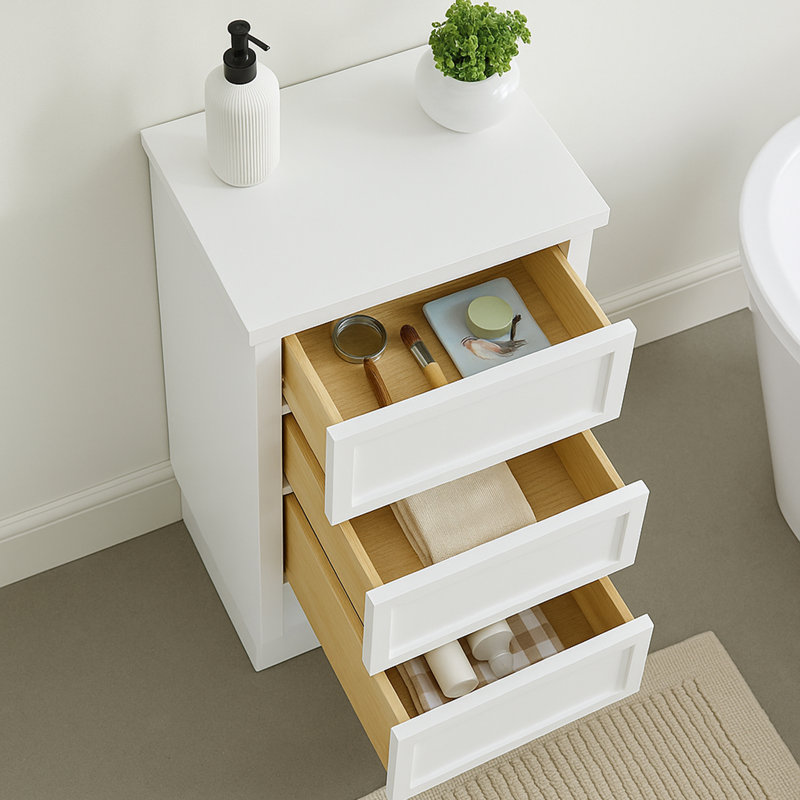 Base de meuble-lavabo simple 15 po seulement, Blanc