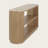 Contemporary Oval Console Table with Ribbed Sides and Two Spacious Open Shelves-788461171