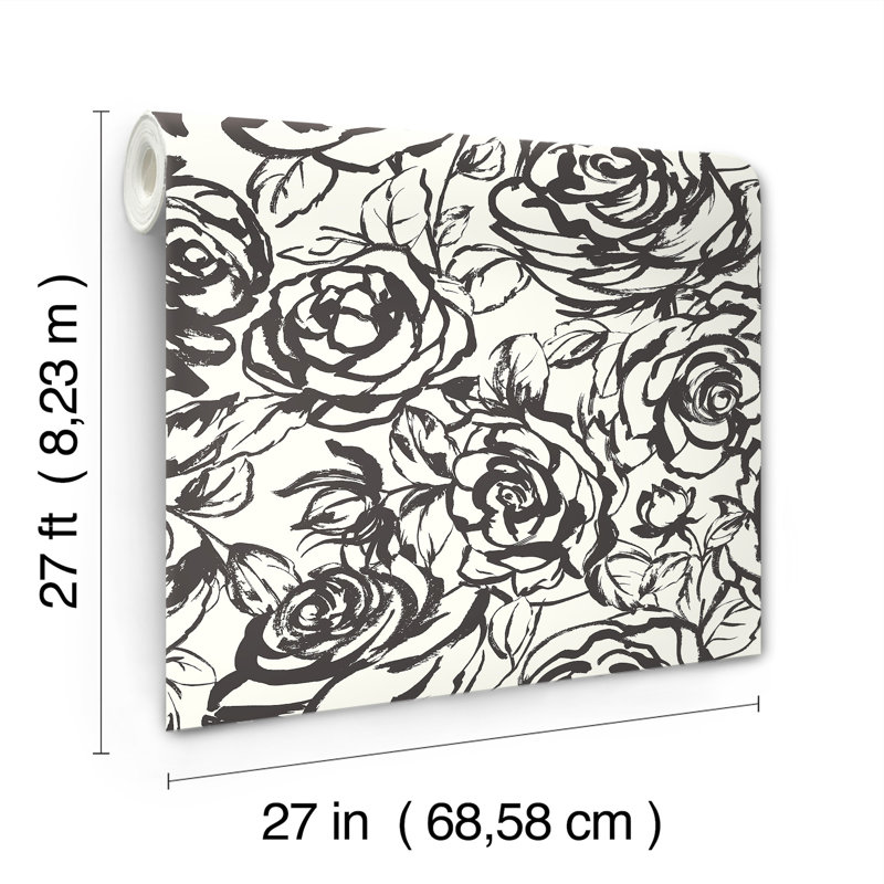 Nelda Black Rose Wallpaper, Black