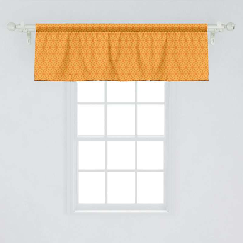 Cantonnière Ambesonne, paquet de 2 tons chauds symétriques, orange pâle, orange brûlé