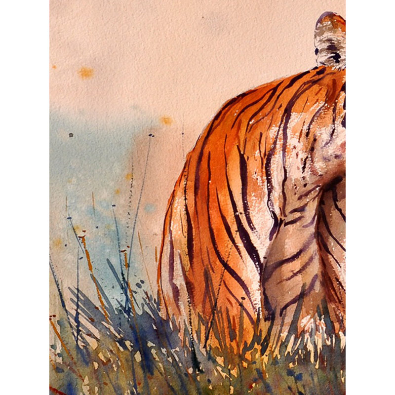 Tigre sans peur | Aquarelle | Par Prashant Honakhande
