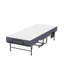 Lit simple portable de 75 pouces avec matelas en mousse à mémoire de forme de 5 pouces, espace pour les invités, structure en métal sur roulettes, lit d'invité de 5 po peu encombrant, solide