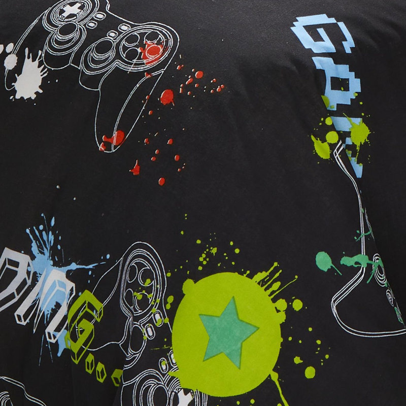 Game Glow 52% Polyester ,48% Cotton Bedding, Double Duvet Cover + 2 Standard Pillowcases