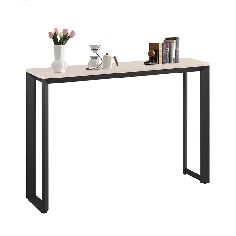 47'' Entryway Console Table, Narrow Sofa Table with Triangular Pipe Design