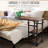 Rolling Side Table With 3 Storage And Adjustable Height, , Brown Mobile Storage, Wheels,