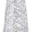 Metallic Silver 3pc Cone Set, Pre-Lit with Micro Warm White LED Lights, Battery Operated