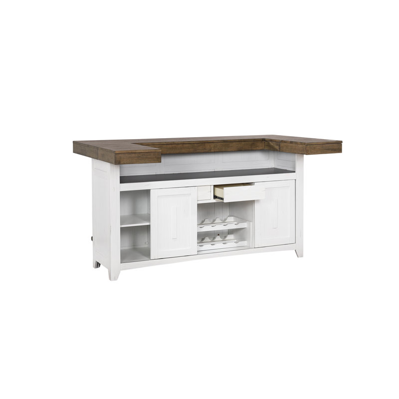 Solid Wood Expendable 78 Inch Home Bar