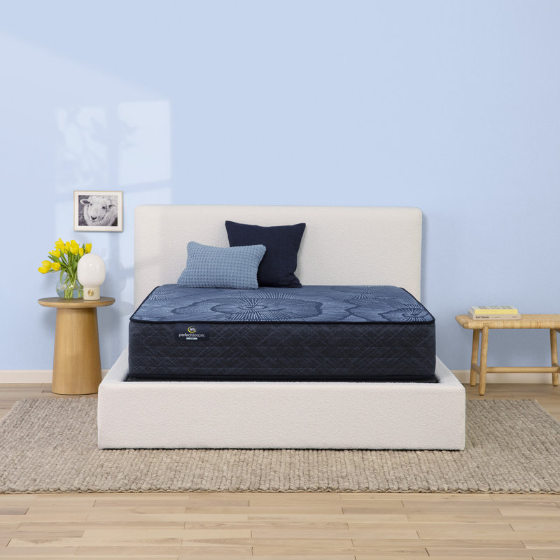 Full Size Blue Hybrid Mattress with Gel Memory Foam and Pocketed Coils