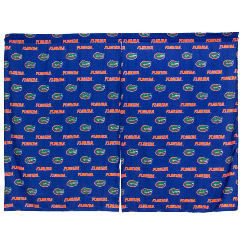 NCAA Semi Sheer Curtain Pair, 42" W x 84" L