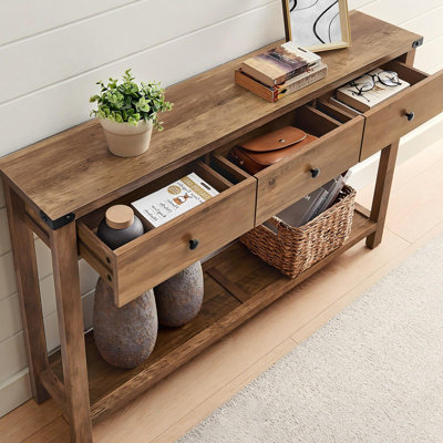 Console Sahaï avec 3 tiroirs