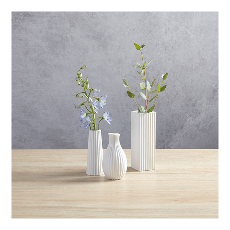 Ceramic Crimped Vases