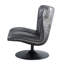 Fauteuil d'appoint Piotr avec dessus en cuir fleur pivotant
