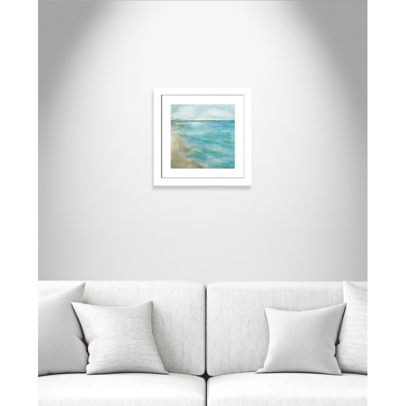 Gentle Tides " Gentle Tides ", 18.5" H x 18.5" W x 1.25" D, Matte White