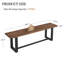 Banc en bois massif avec pieds en métal-387495499