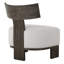 Fauteuil d'appoint en noyer foncé Izick