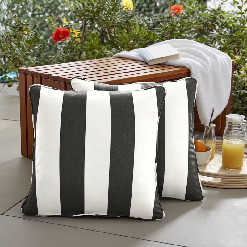 Coussin décoratif intérieur / extérieur Sunbrella Cabana Sunbrella, H 16 po x l 16 po x P 6 po