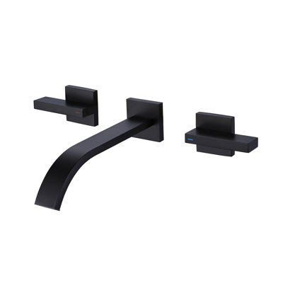 Wall Mounted Optional 2-handle Bathroom Faucet