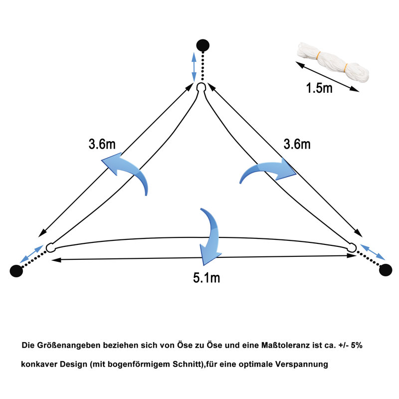 Nairobi 2.5m x 3.5m Triangular Shade Sail, Cream