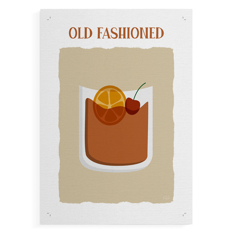 Old Fashioned - Impression sur toile seulement - NON-CADRE, 18" H x 12" W