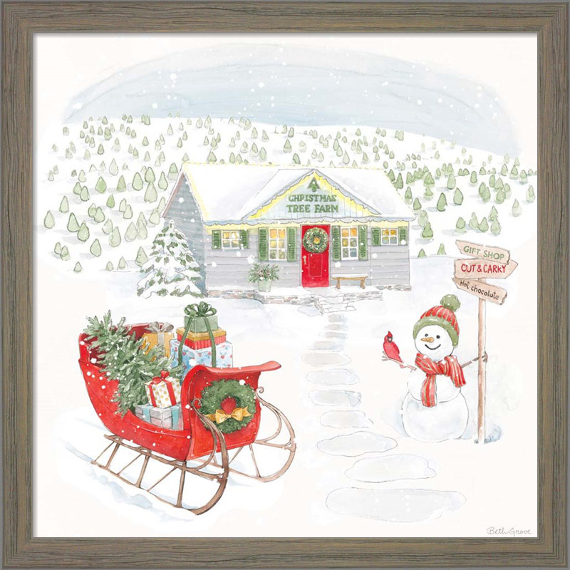 Home for the Holidays B par Beth Grove - ensemble de 2 peintures encadrées