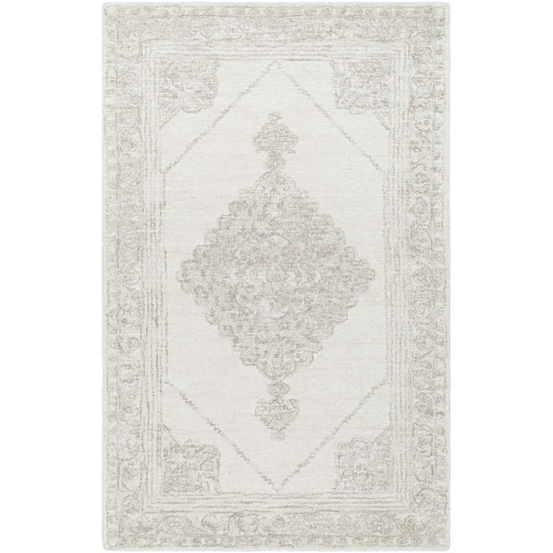 Tapis traditionnel touffeté à la main Buckholts, Rectangle 6 pi x 9 pi