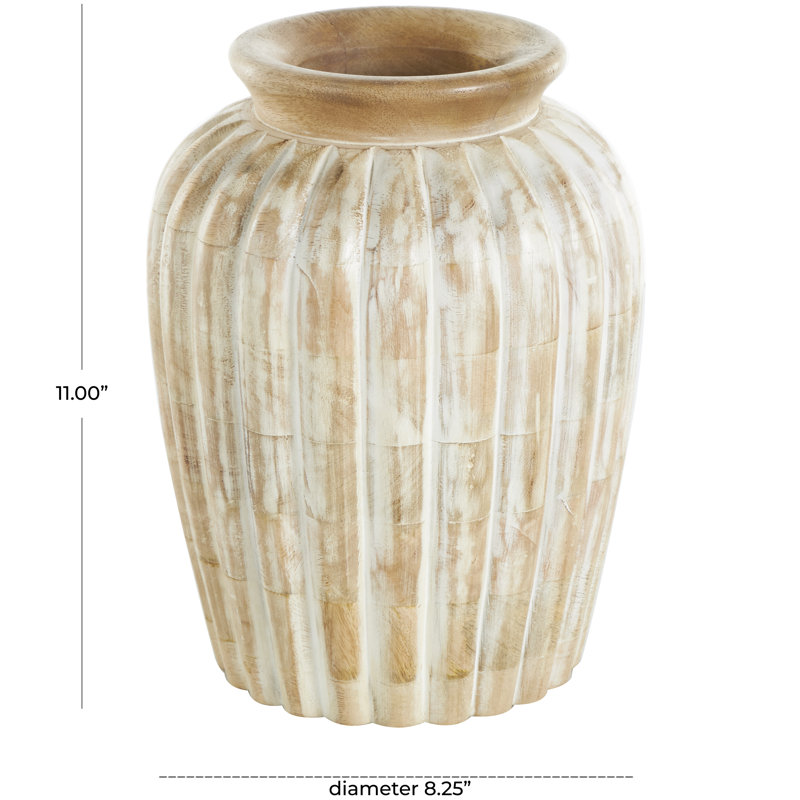11'' Mango Wood Table Vase