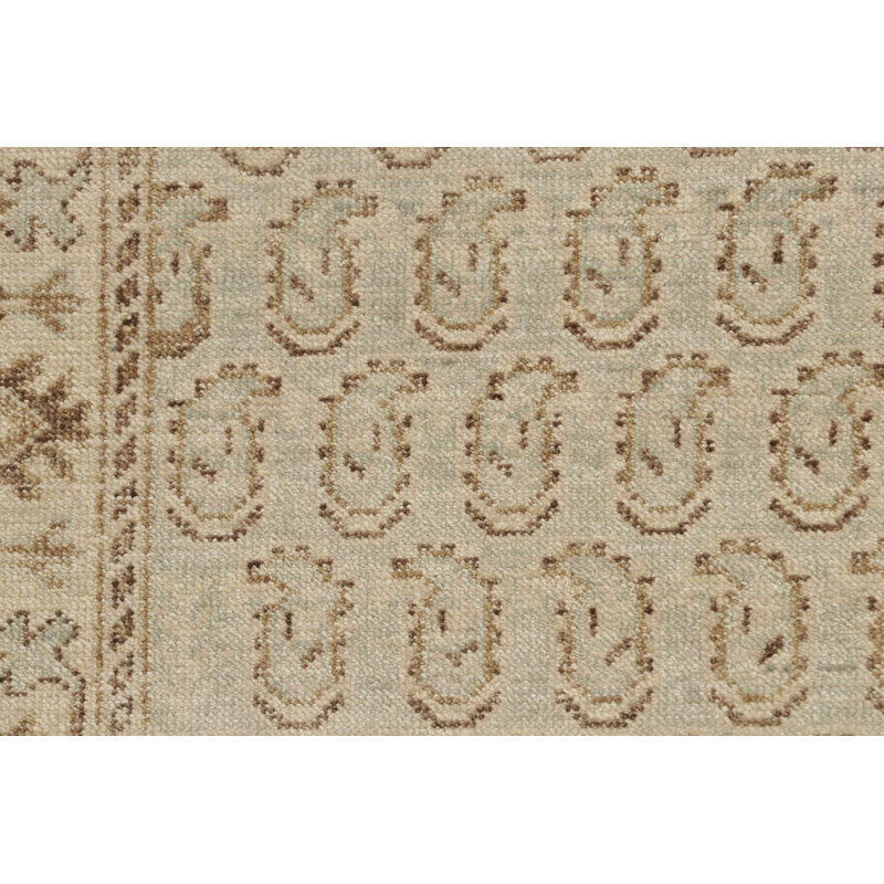 One-of-a-Kind Hand-Knotted Runner 3'1" x 9'11" Cotton Area Rug in Ivory/Brown