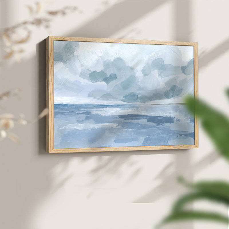 Calm Seascape II -Framed Print - Restickable, 8" H x 10" W, Natural