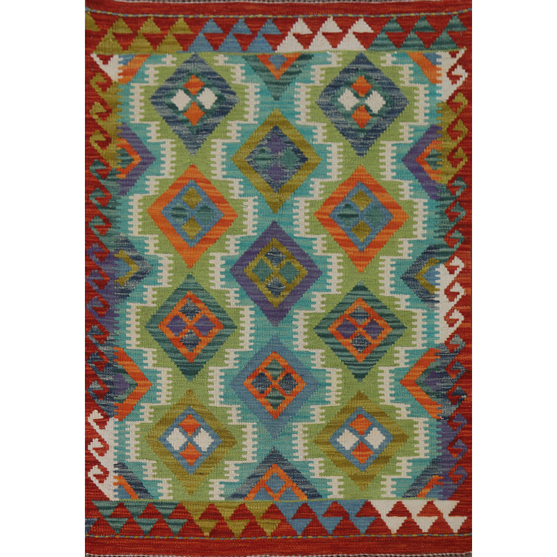 South Western Kilim Wool Oriental Rug 3x4