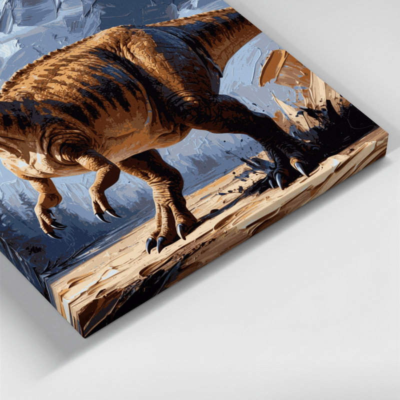 «Dinosaur Edmontosaurus», art mural sur toile noire, H 16 po x l 20 po