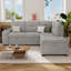 Aetheris 94" Corduroy Sectional Sofa With Pull-Out Sofa Bed And Ottoman-2115854609