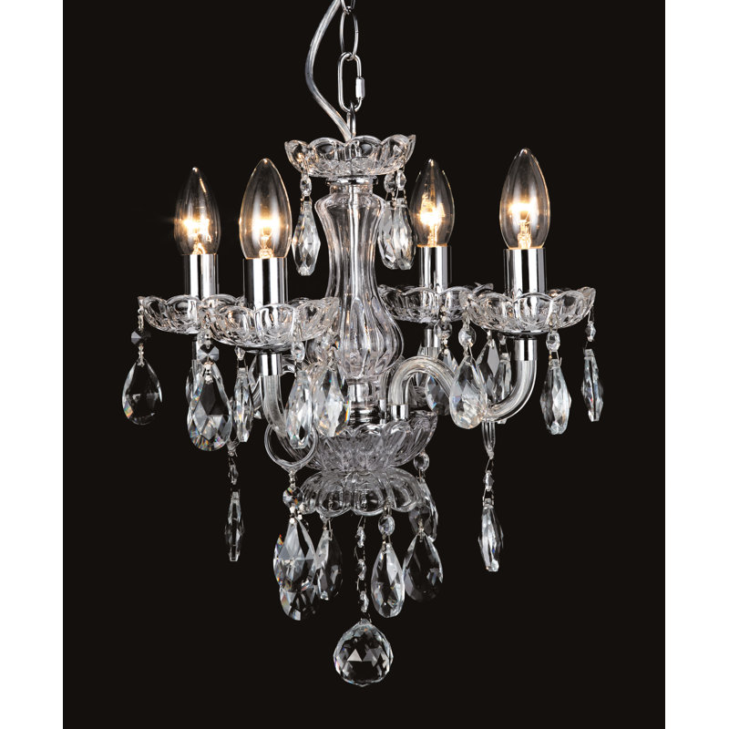 Elwes 4 - Light Candle Style Chandelier, Clear